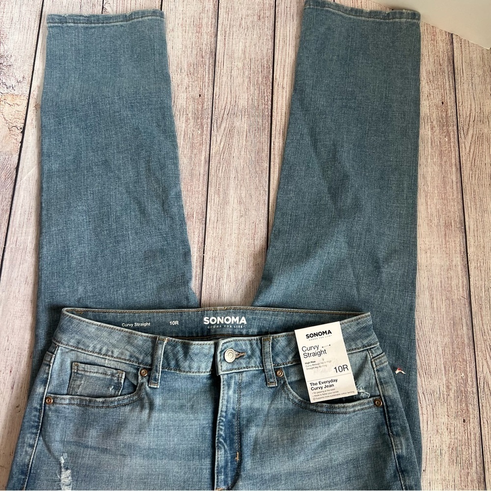 Sonoma Curvy Straight High Rise Jeans 10 Regular NWT